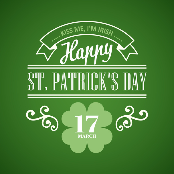 Typografie St. Patricks Day. Vectorillustratie EPS-10 - Vector, afbeelding