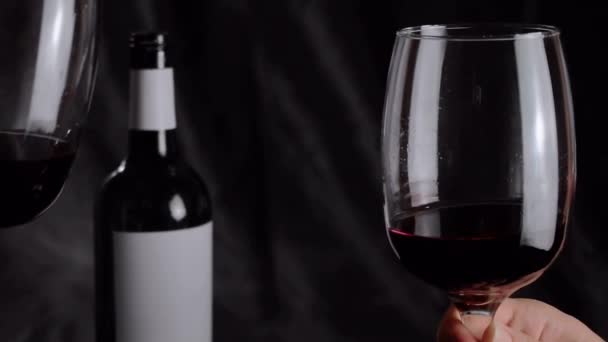 Glas Person Frau Feier Trinken Mann klingend glücklich Alkohol Wein Party Lebensstil Freund Urlaub jung - Filmmaterial, Video