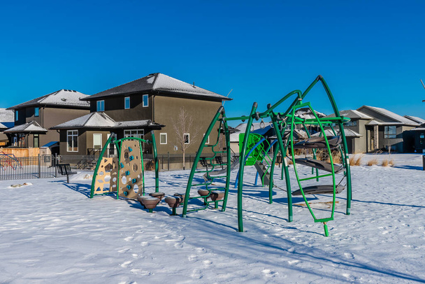 Jill Postelthwaite Park is gelegen in de Evergreen buurt van Saskatoon. - Foto, afbeelding