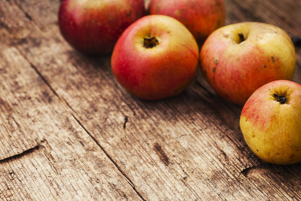 Autumn apples  on table - Photo, image