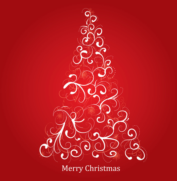 Árbol de Navidad estilizado - Vector, Imagen