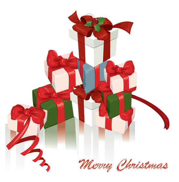 Christmas gifts, vector - Vector, imagen