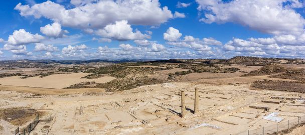 archeologické naleziště Los Banales, starověké římské město, Sadaba, Cinco Villas, Aragon, Španělsko - Fotografie, Obrázek