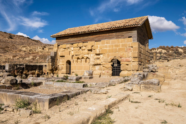 Ρωμαϊκοί όροι, αρχαιολογικός χώρος των Los Banales, αρχαία ρωμαϊκή πόλη, Sadaba, Cinco Villas, Aragon, Ισπανία - Φωτογραφία, εικόνα