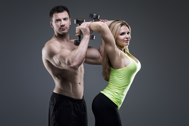 Sexy exercitador casal
 - Foto, Imagem