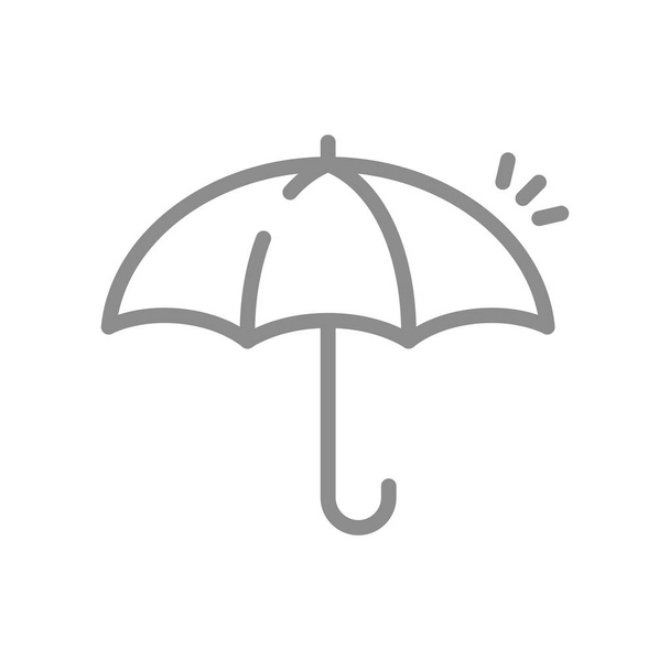 Schirm einfaches Linienvektorsymbol. Versicherung, geschütztes und gesichertes Symbol. - Vektor, Bild