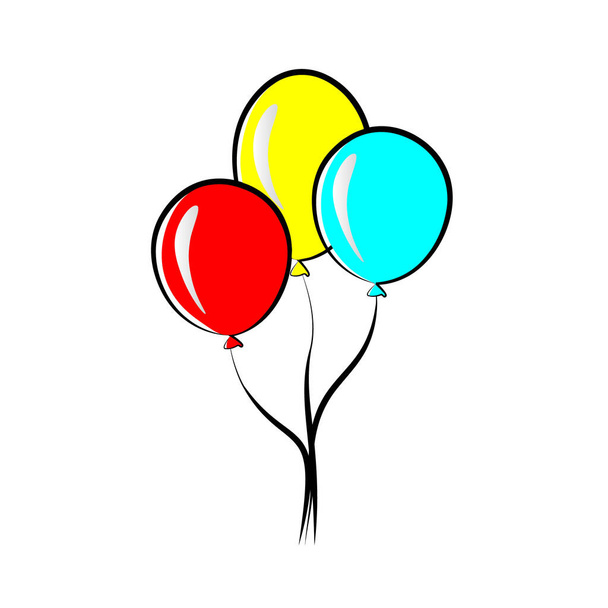 průběžná kresba balónků v jedné řadě. vektorová ilustrace moderního minimalistického umění, estetický obrys - Vektor, obrázek