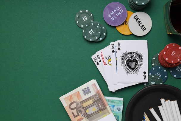Conceito de jogo, Jogo de poker, acessórios para poker - Foto, Imagem