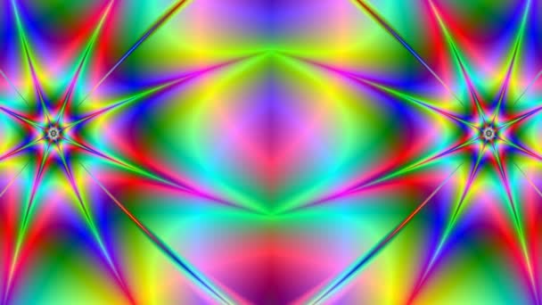 Mooie achtergrond van multi-gekleurde multi lichtbundel kleurovergang parallelle ster. - Video