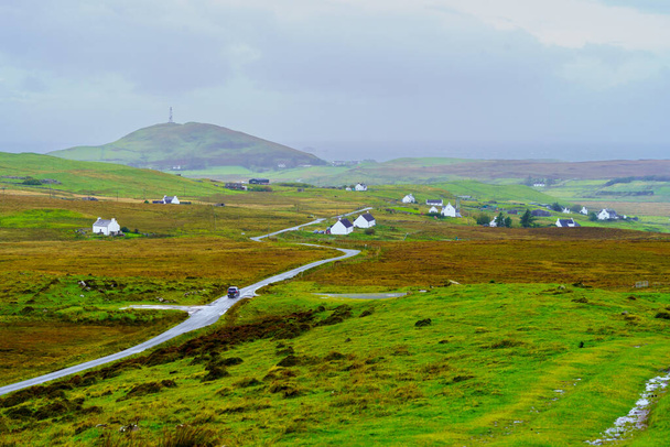 View of countryside landscape, in the Isle of Skye, Inner Hebrides, Scotland, UK - Фото, изображение