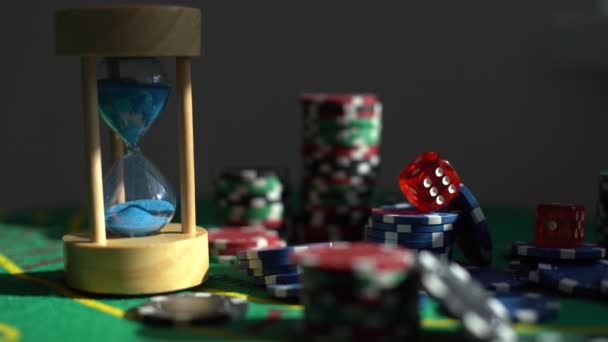 Poker casino chips grens achtergrond. Hoge kwaliteit foto - Video