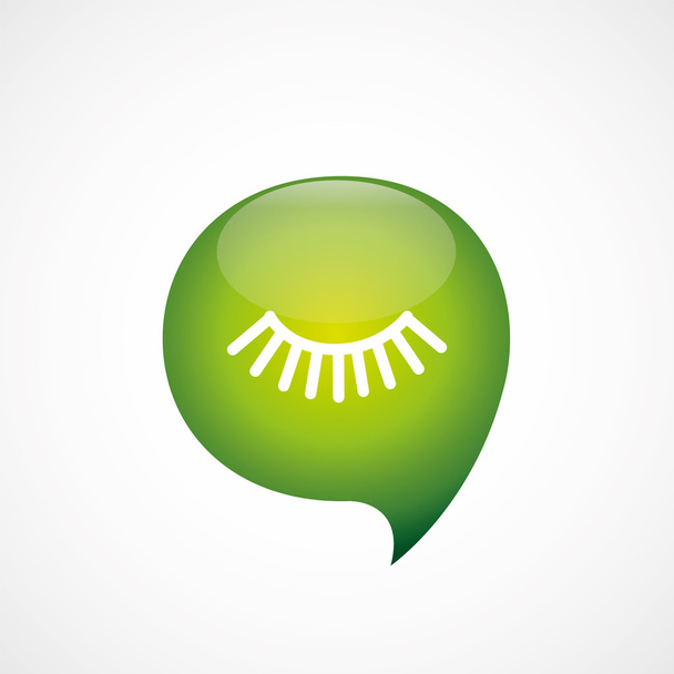 зеленый цвет иконки ресницы думать пузырь журнала символов
 - Вектор,изображение