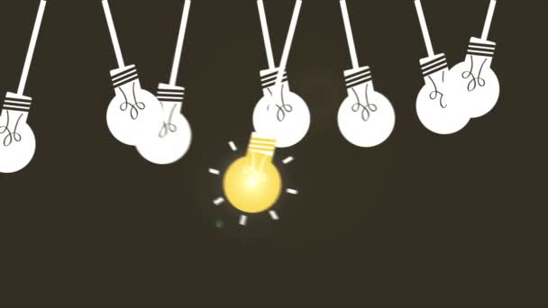 Light bulb ingesteld Video animatie Hd 1080 - Video