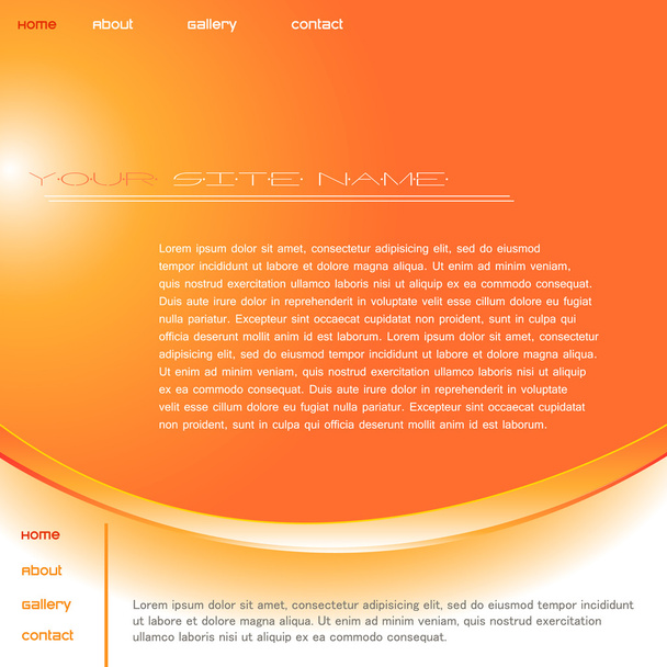elegantes Website-Design - Vektor, Bild
