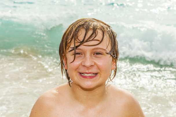 boy has fun at the beach - Foto, Bild