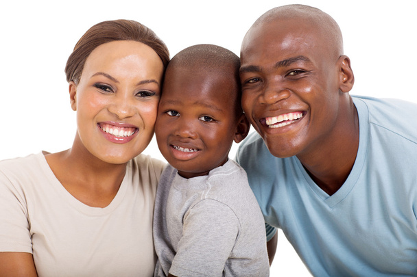 african american family smiling - Fotoğraf, Görsel