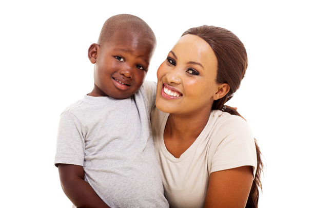 Young black woman with her son - Foto, Imagen