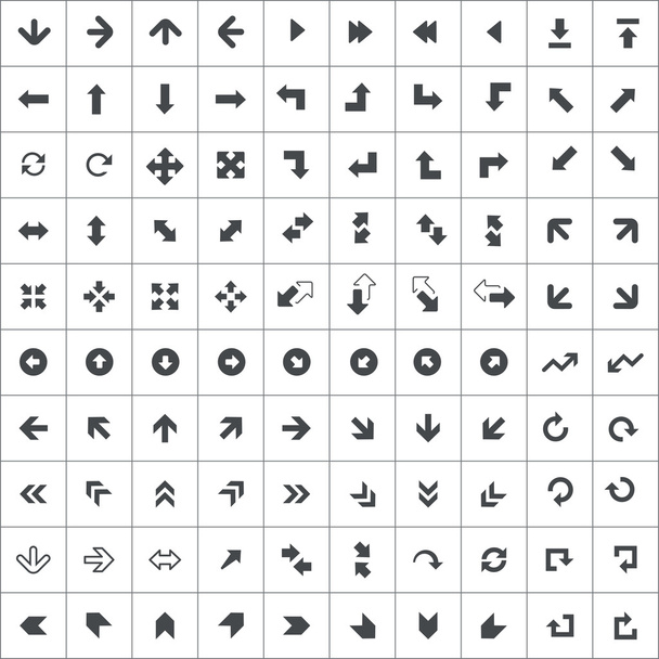 100 Pfeile Symbole - Vektor, Bild