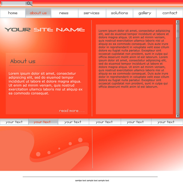 Diseño de plantilla web
 - Vector, imagen