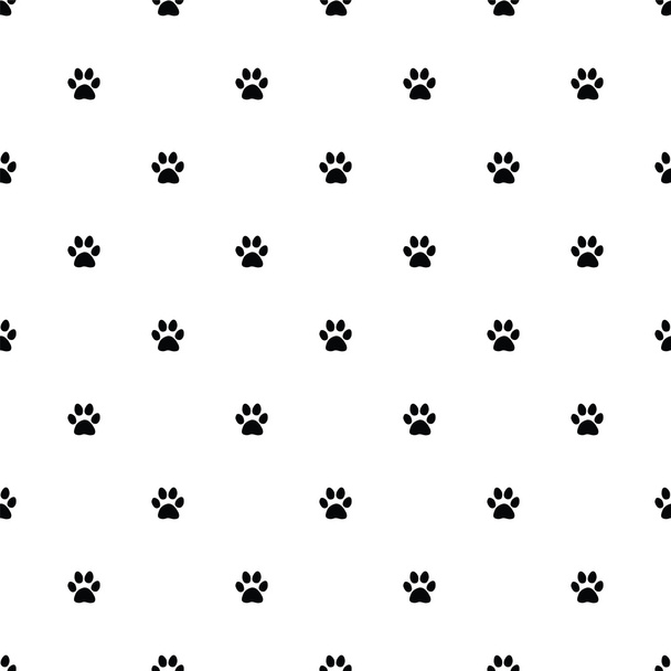 Vector seamless pattern, cat paw - Vector, Image