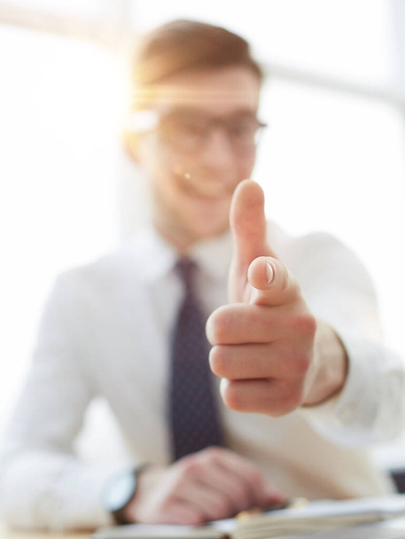 businessman pointing his finger to you at office - Foto, imagen