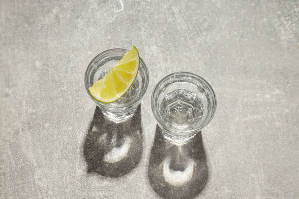 Concept of strong alcoholic drink - vodka drink - 写真・画像