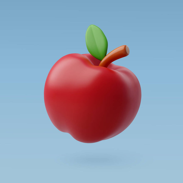 3d Vector Red Apple, Education, Back to school concept. - Vector, Image