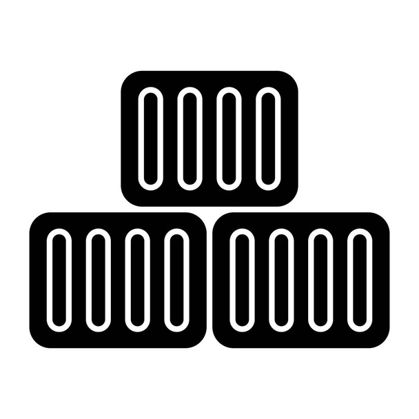 A kartondobozok szerkeszthető design ikonja - Vektor, kép