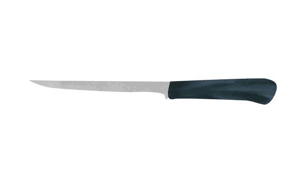 Филе нож акварельный стиль. Филе ножа вектор дизайн иллюстрации изолированы на белом фоне. Клипарт с ножом. Кухонная утварь и кухонные инструменты клипарт рисунок. Нож, нарисованный рукой - Вектор,изображение