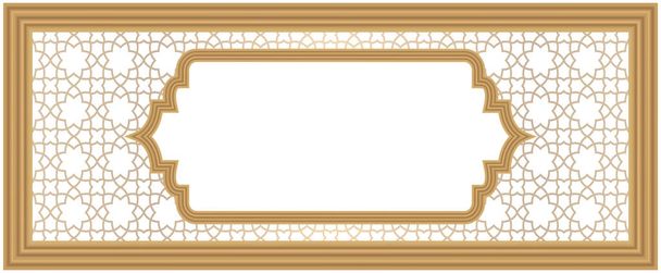 Plafonddecoratie textuur - patroon. Vintage stijl 3d reliëf frame en islamitisch motief achtergrond. Hoge resolutie beeld geschikt voor digitaal printen. - Foto, afbeelding