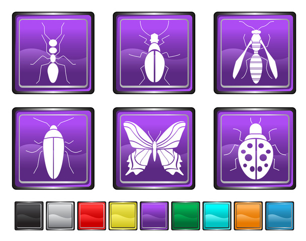 Bugs icons - Vector, Image