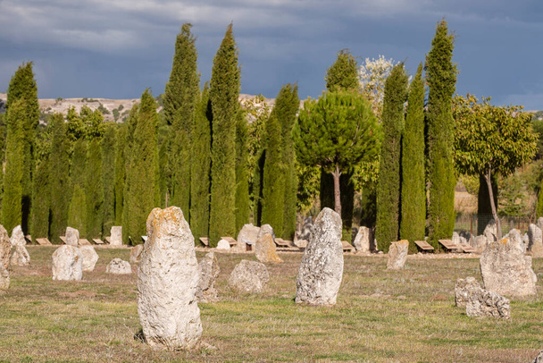 nekropolia Las Ruedas, starożytne miasto Vaccea Pintia, Padilla de Duero, prowincja Valladolid, Hiszpania - Zdjęcie, obraz