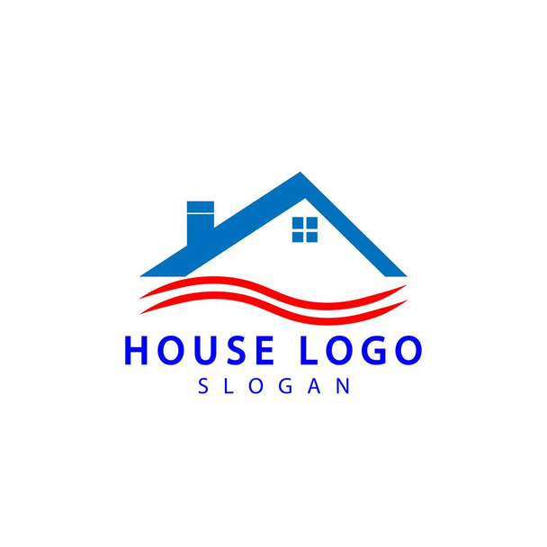Immobilien-Logo, Haus-Logo-Design-Vorlage Vektorillustration - Vektor, Bild