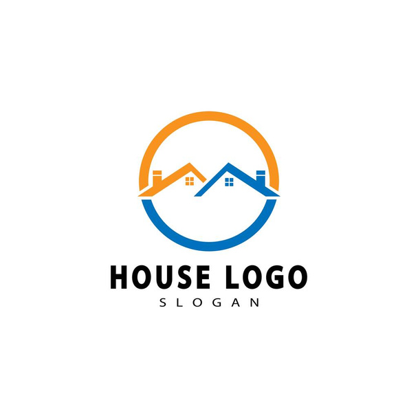 Immobilien-Logo, Haus-Logo-Design-Vorlage Vektorillustration - Vektor, Bild