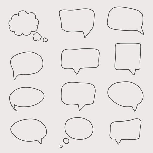 Speech bubbles in flat design - Διάνυσμα, εικόνα