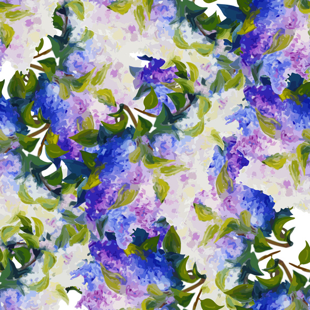 Spring flowers seamless pattern background - Vetor, Imagem
