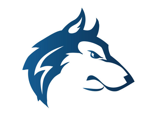 Талісман синім зображенням голови вовка
 - Вектор, зображення