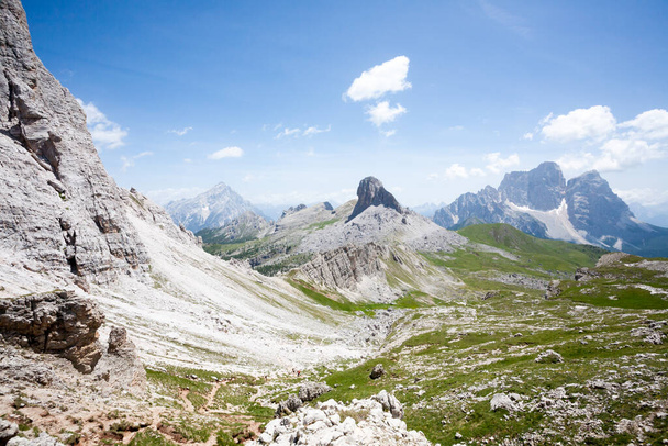 Dolomites range landscape. Pelmo mount view. Italian dolomites - Photo, Image