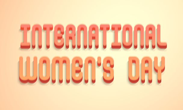 3D text for International Women's Day celebration. - Вектор,изображение