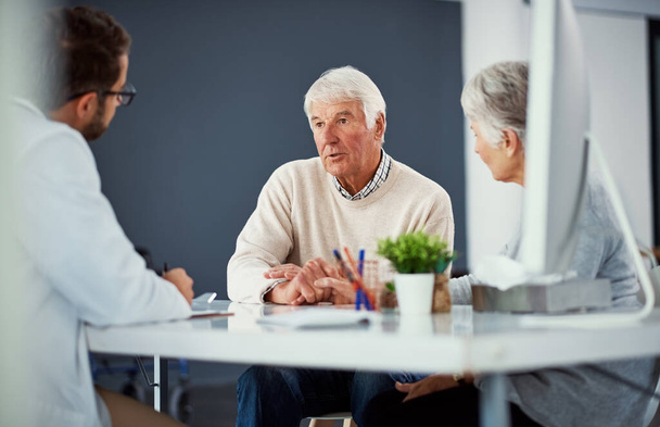 Were relying on you, doctor. a senior couple having a consultation with a doctor in a clinic - Photo, Image