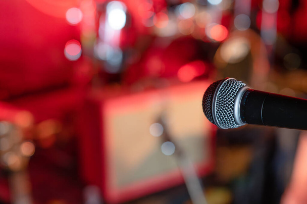 Microphone on stand during live event - Photo, Image