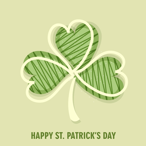 Happy St. Patrick's Day celebration with shamrock leaf. - Vektor, Bild