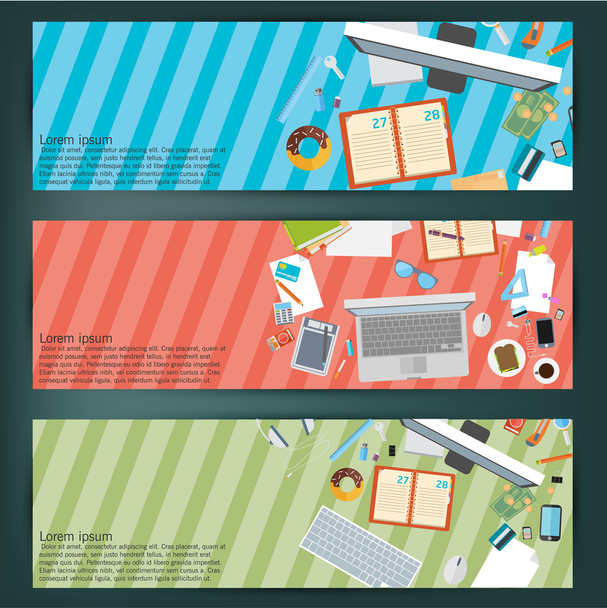 Concept of working place - Vector, Image