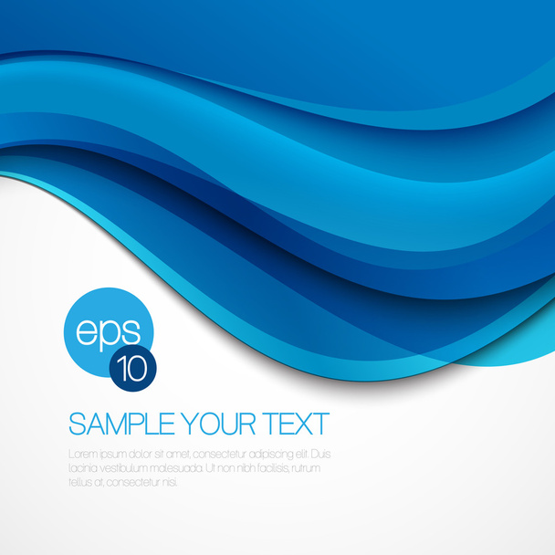 Abstract background with blue wave. Vector illustration - Vector, Image