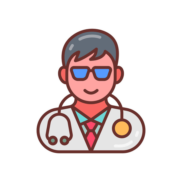 Doctor icon in vector. Logotype - Vector, Image
