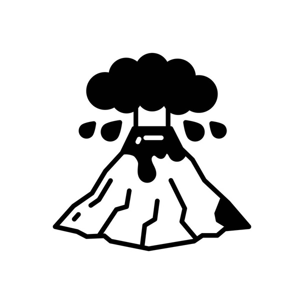 Ikona sopečné erupce ve vektoru. Logotyp - Vektor, obrázek
