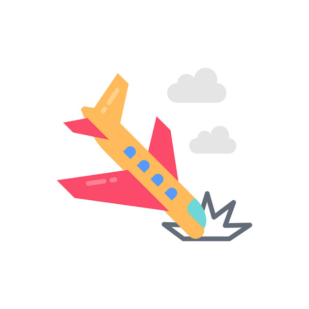 Airplane Accidents icon in vector. Logotype - Vector, Image