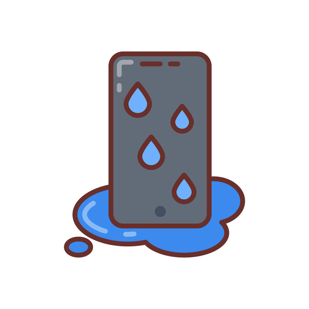 Water Damage icon in vector. Logotype - Vector, Image