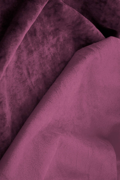 textuur achtergrond, zijde zijde, roze zijde en mucrêpe  - Foto, afbeelding