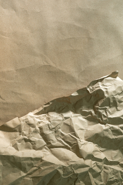 Primer plano de la textura de la bolsa marrón arruga
 - Foto, Imagen